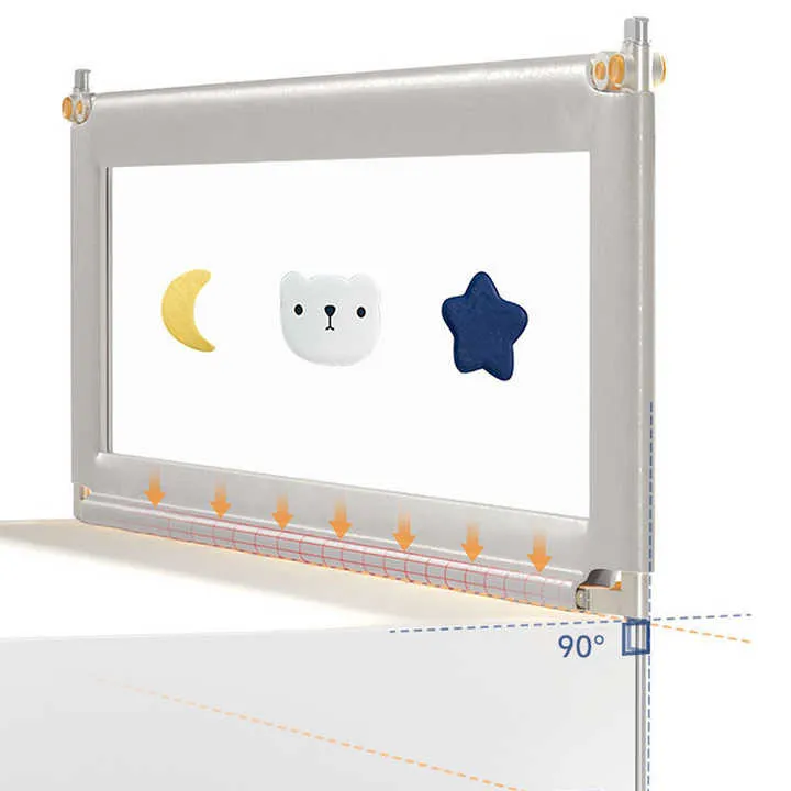 قضبان سرير بسرير حديدي بارتفاع قابل للتعديل للأطفال الرضع Adjustable Height Iron Bed Rails for Infants