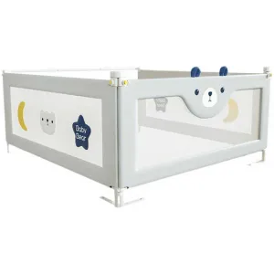 قضبان سرير بسرير حديدي بارتفاع قابل للتعديل للأطفال الرضع Adjustable Height Iron Bed Rails for Infants