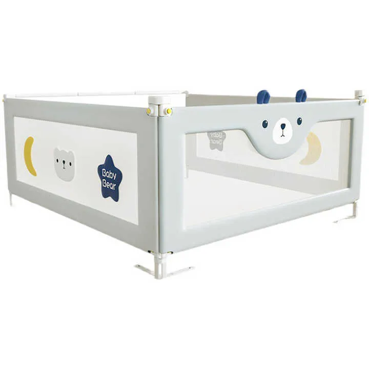 قضبان سرير بسرير حديدي بارتفاع قابل للتعديل للأطفال الرضع Adjustable Height Iron Bed Rails for Infants
