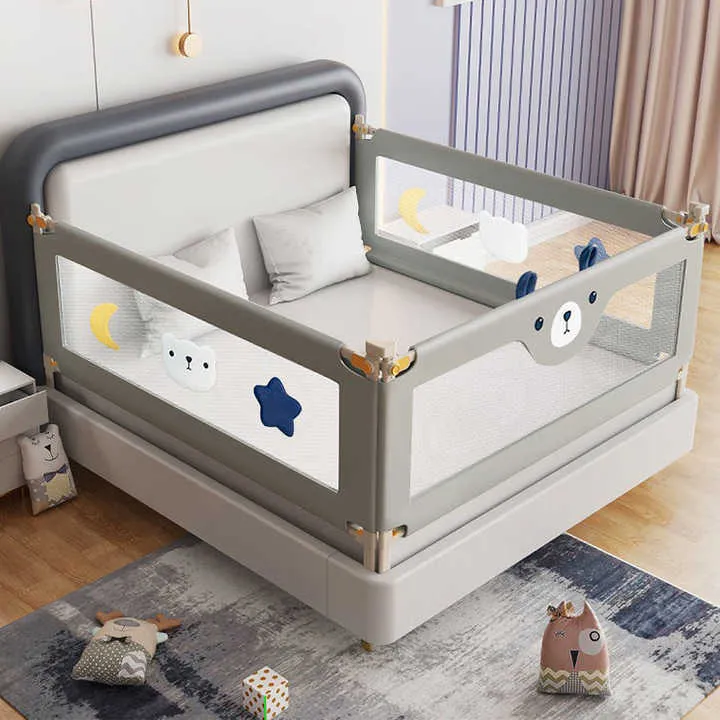 قضبان سرير بسرير حديدي بارتفاع قابل للتعديل للأطفال الرضع Adjustable Height Iron Bed Rails for Infants