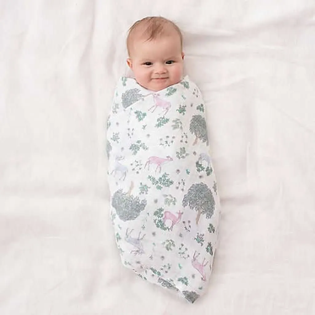 Aden & Anais Infant Boutique Classic Swaddle Blankets, Forest Fantasy, 4-pack