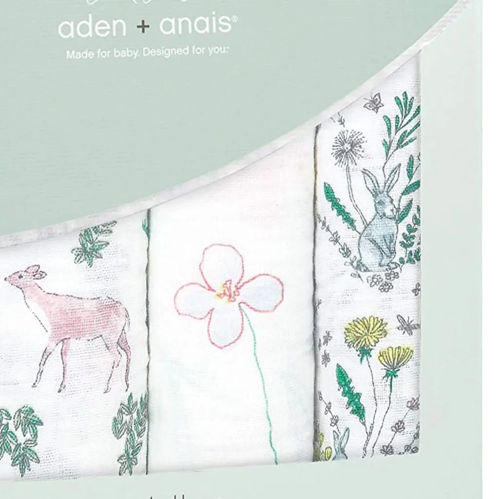 Aden & Anais Infant Boutique Classic Swaddle Blankets, Forest Fantasy, 4-pack