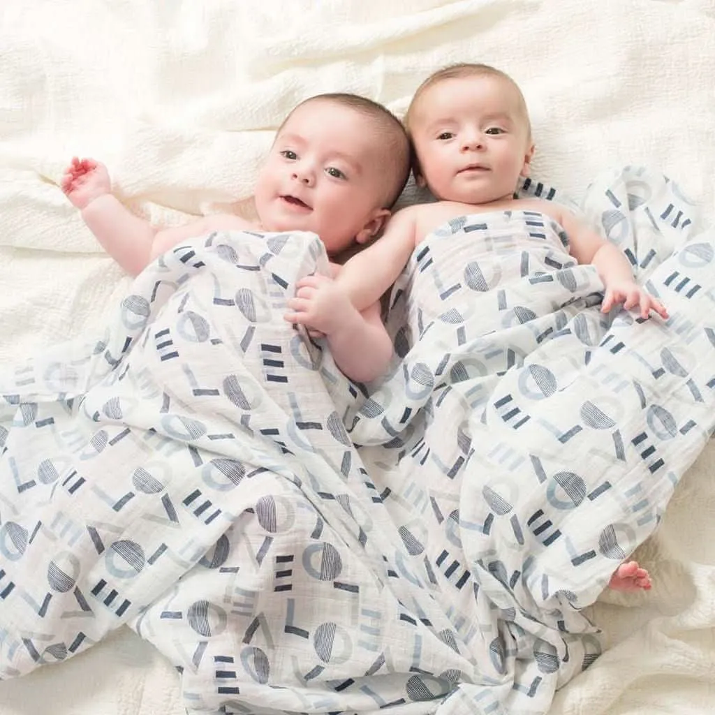 Aden & Anais Infant Boutique Classic Swaddle Blankets, Waverly, 4-pack