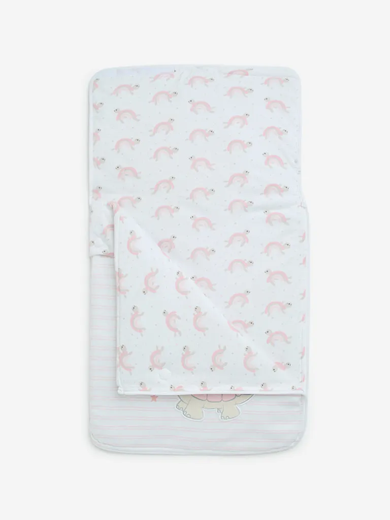 HOP Baby Pink Stripe Printed Cotton Sleeping Bag