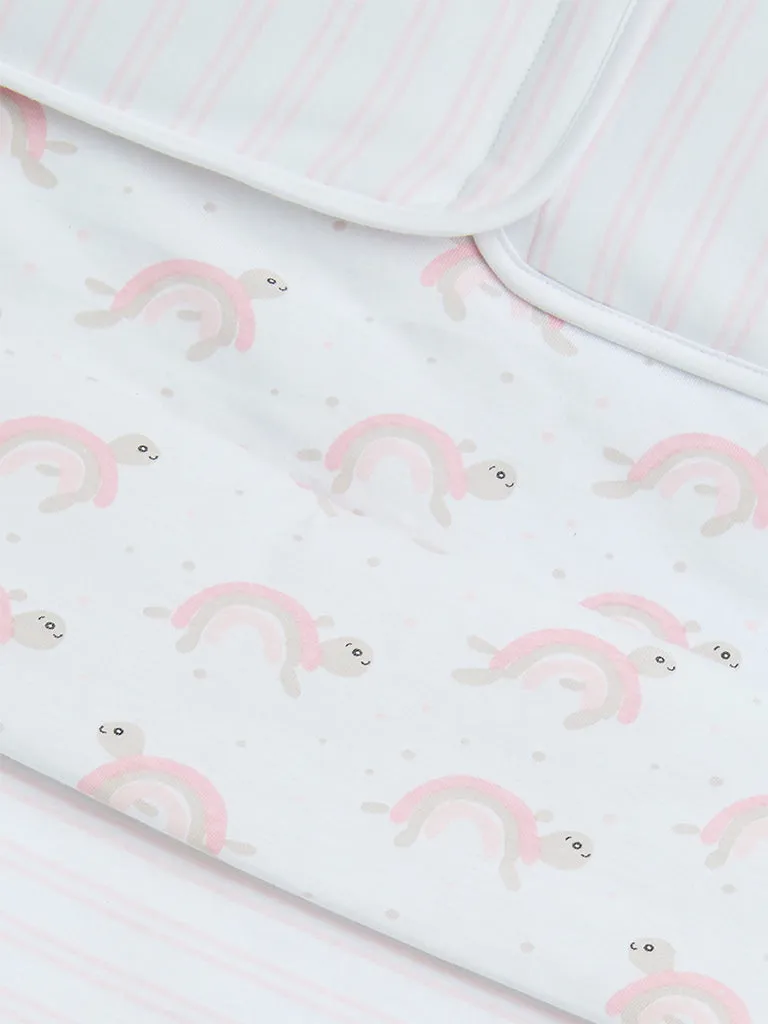 HOP Baby Pink Stripe Printed Cotton Sleeping Bag