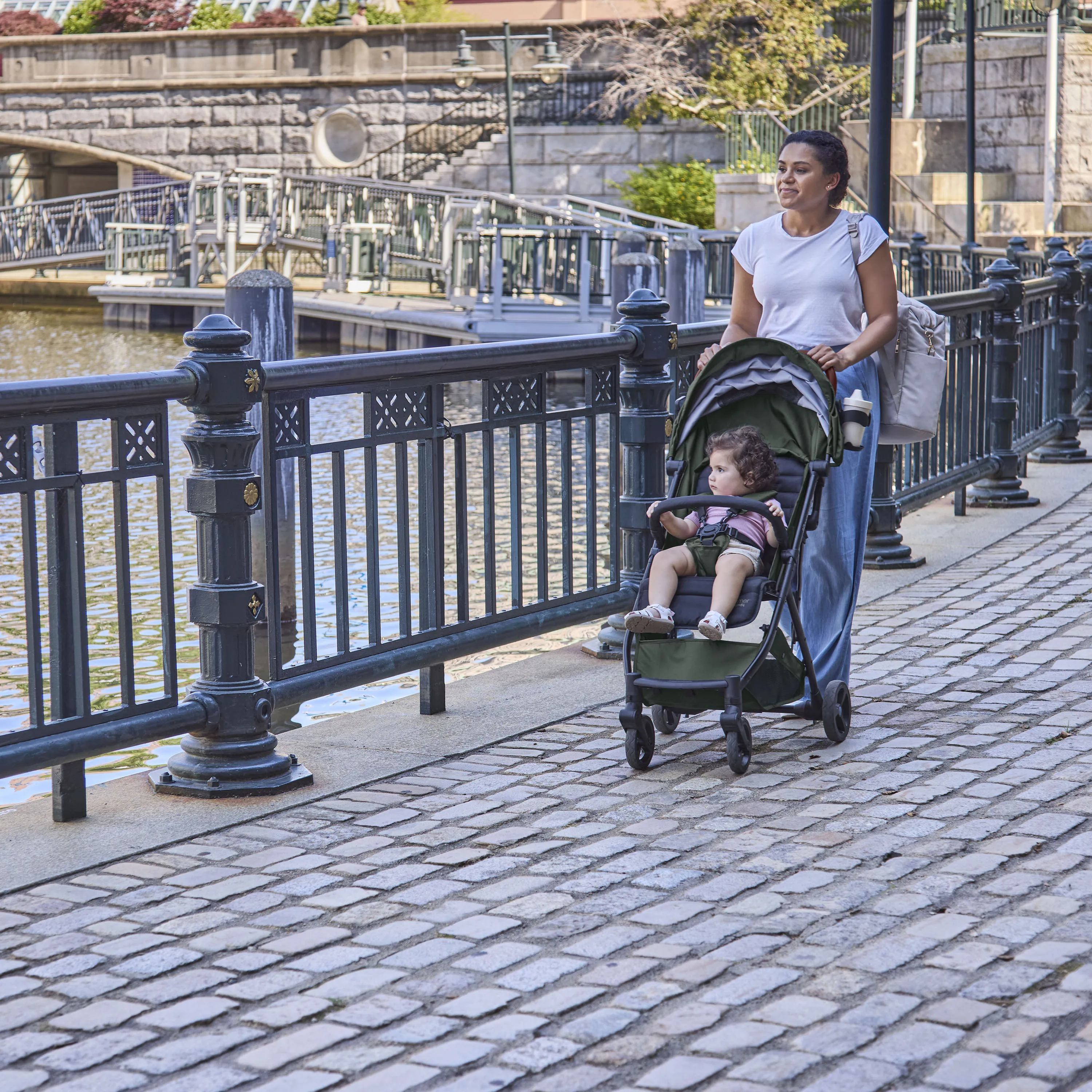 Ingenuity 3Dquickclose CS  Compact Fold Stroller - Forest Green