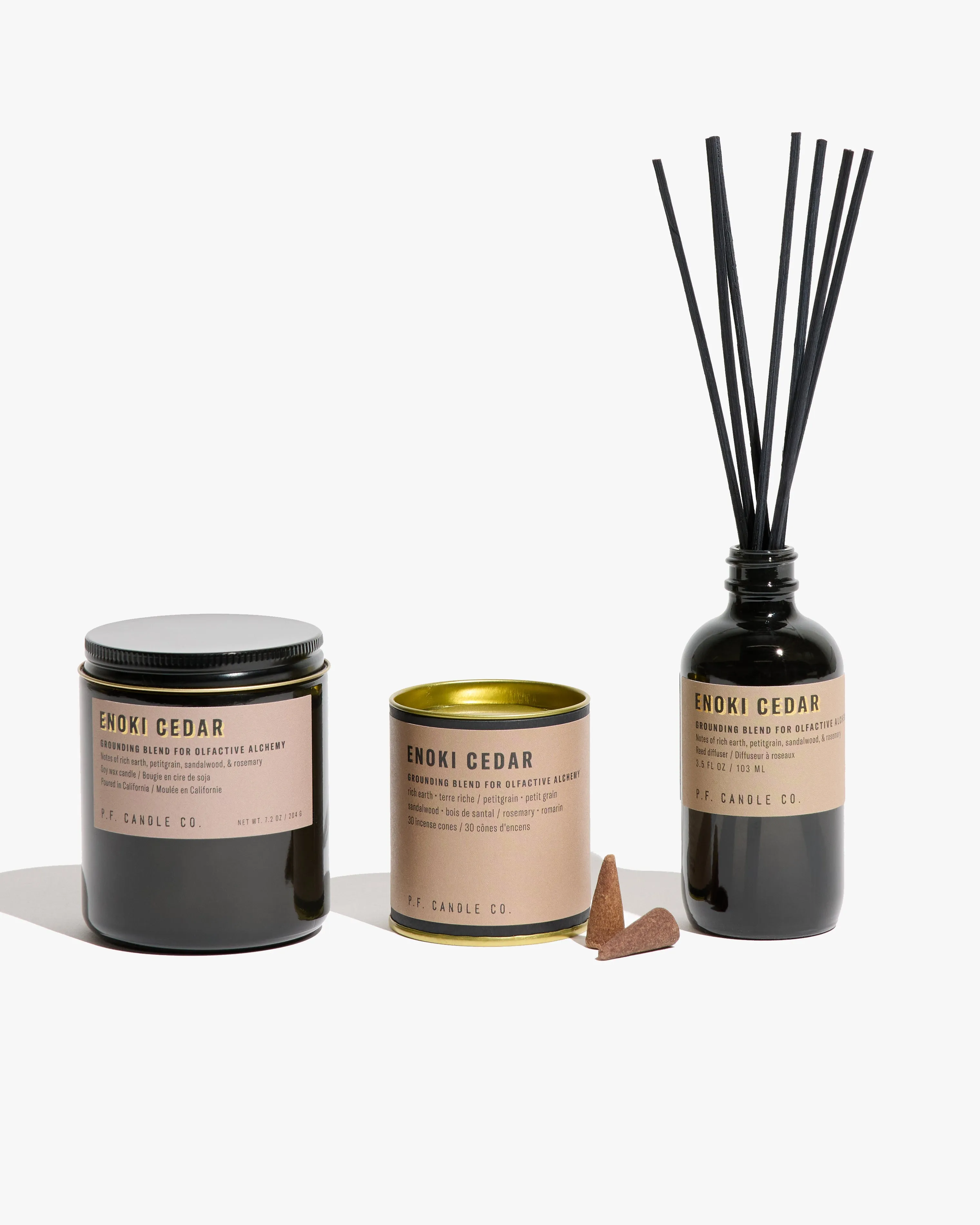 P.F. Candle Co. Alchemy Reed Diffuser - Enoki Cedar