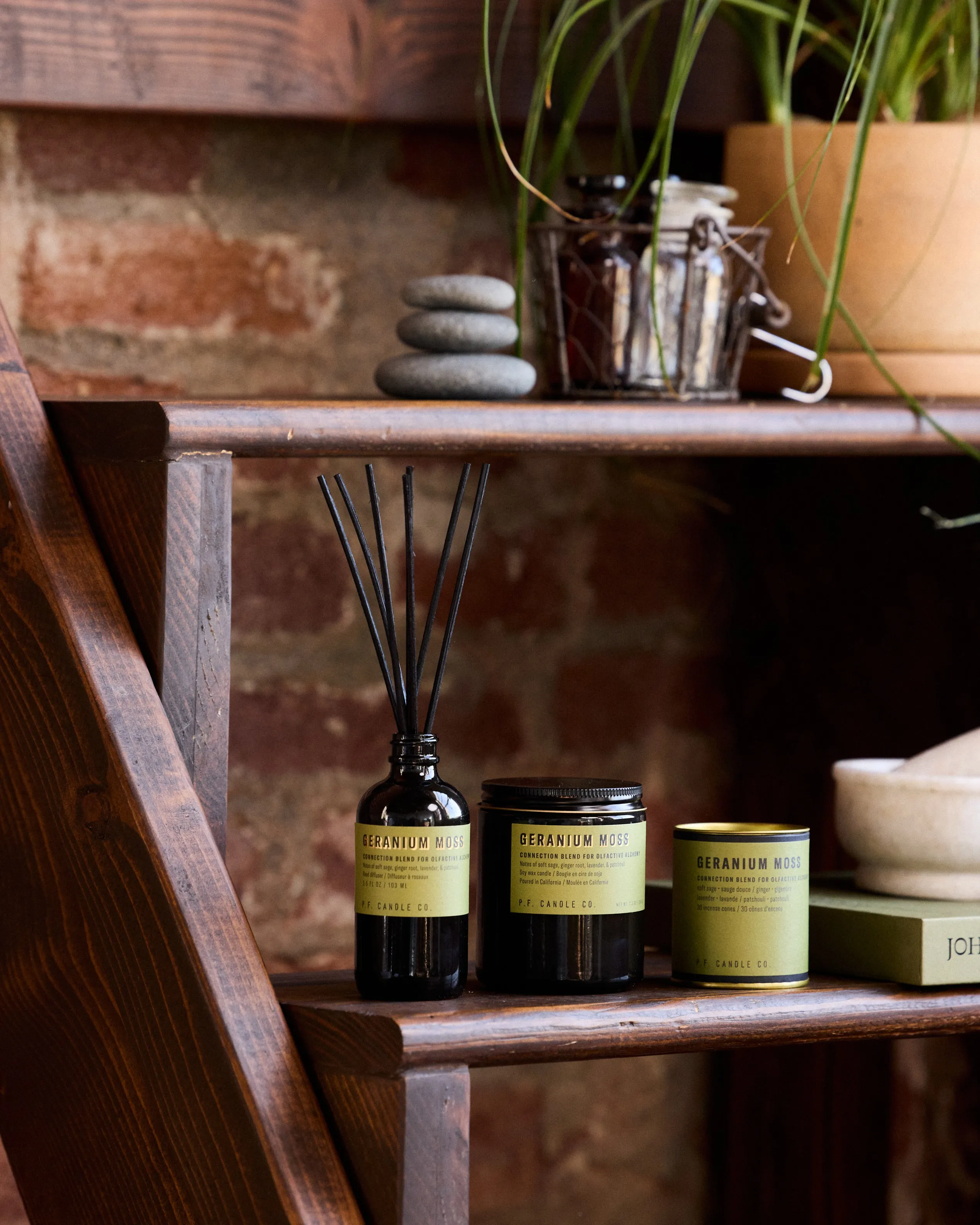 P.F. Candle Co. Alchemy Reed Diffuser - Geranium Moss